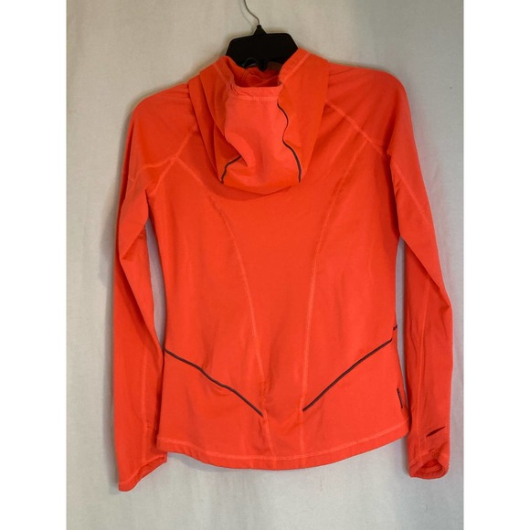 Champion Womens 1/4 Zip Hoodie Size Small Double Dry Orange - Picture 2 of 10